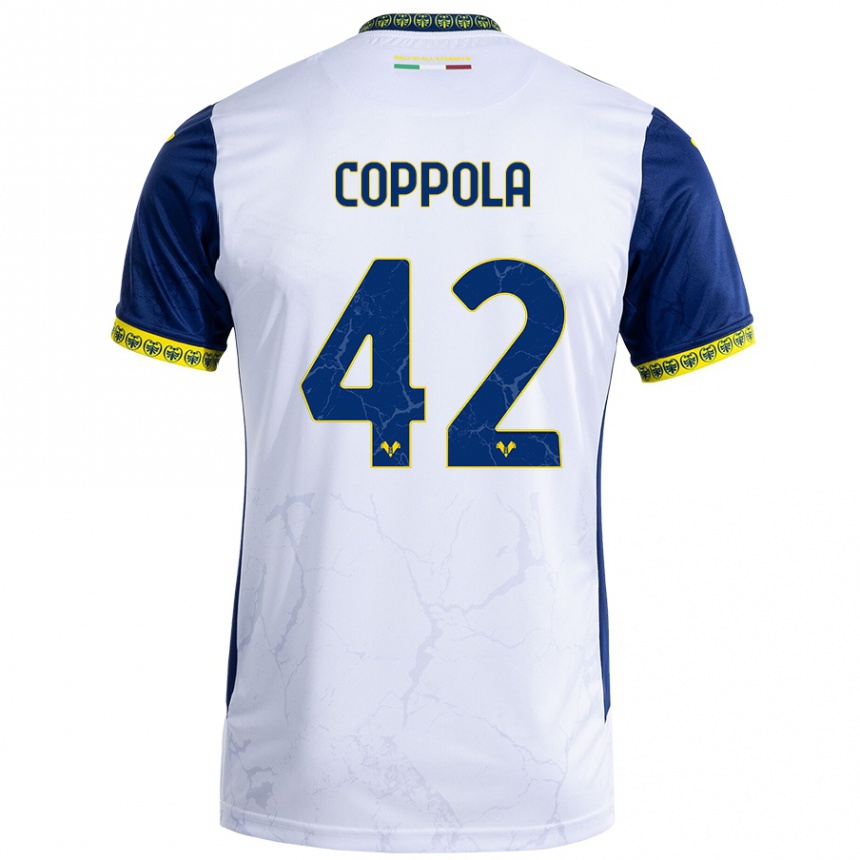 Hombre Fútbol Camiseta Diego Coppola #42 Blanco Azul 2ª Equipación 2024/25 México