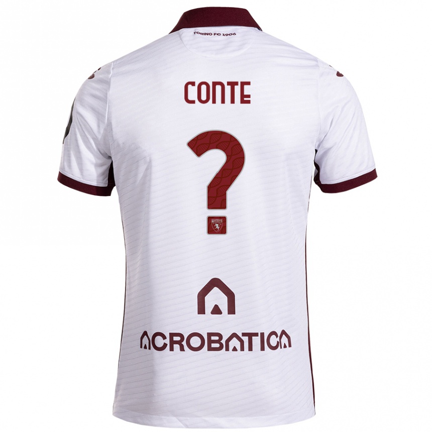 Hombre Fútbol Camiseta Gioele Conte #0 Blanco Granate 2ª Equipación 2024/25 México