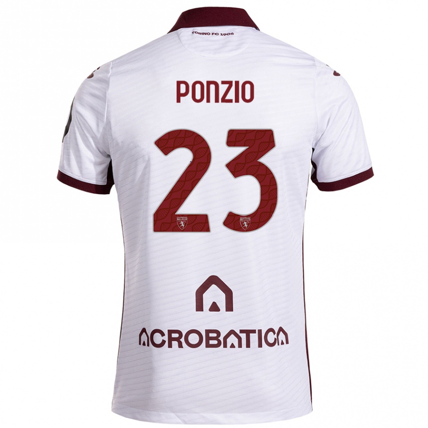 Hombre Fútbol Camiseta Erika Ponzio #23 Blanco Granate 2ª Equipación 2024/25 México