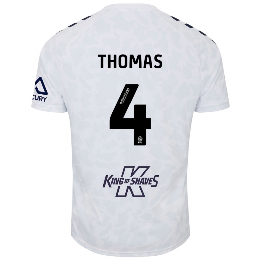 Hombre Fútbol Camiseta Bobby Thomas #4 Blanco 2ª Equipación 2024/25 México