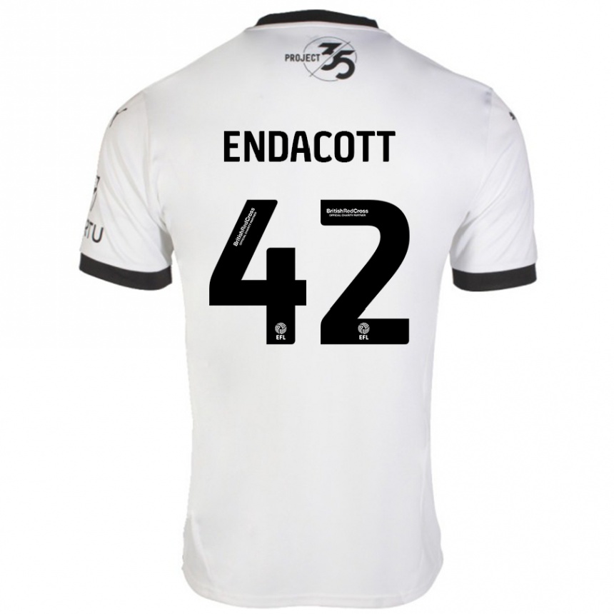 Hombre Fútbol Camiseta Jack Endacott #42 Blanco Negro 2ª Equipación 2024/25 México