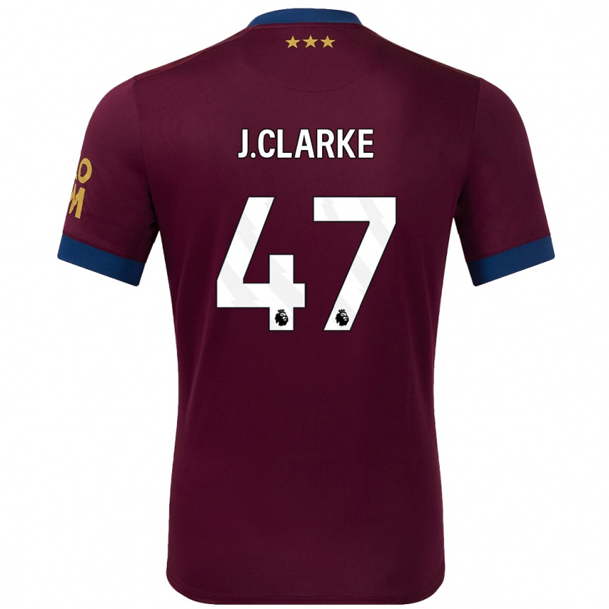 Hombre Fútbol Camiseta Jack Clarke #47 Marrón 2ª Equipación 2024/25 México