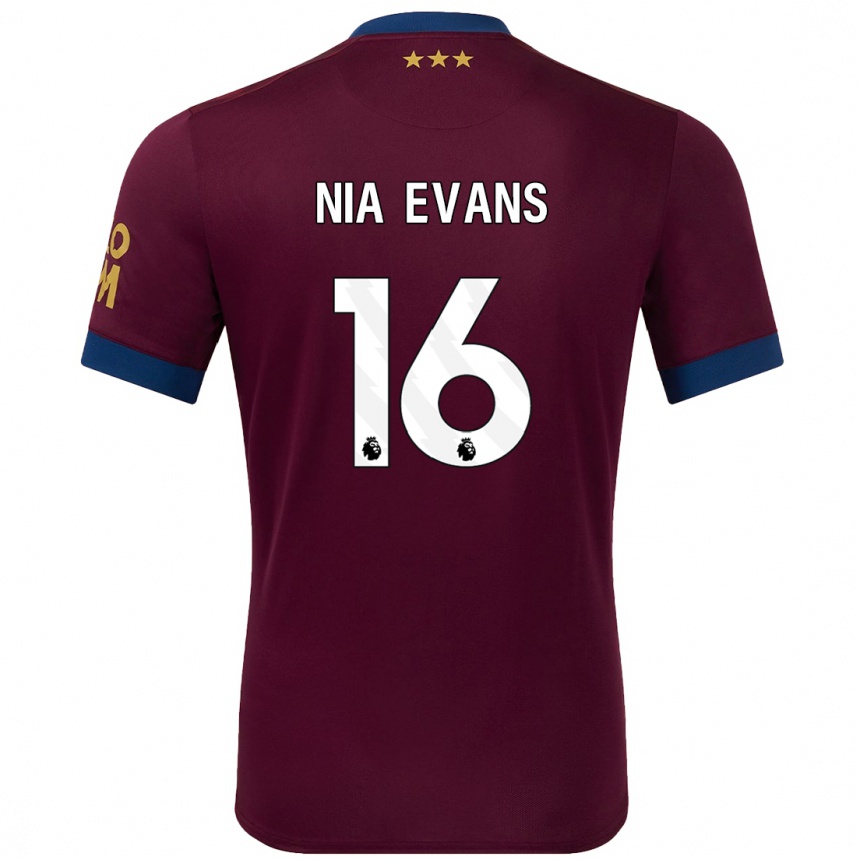 Hombre Fútbol Camiseta Nia Evans #16 Marrón 2ª Equipación 2024/25 México