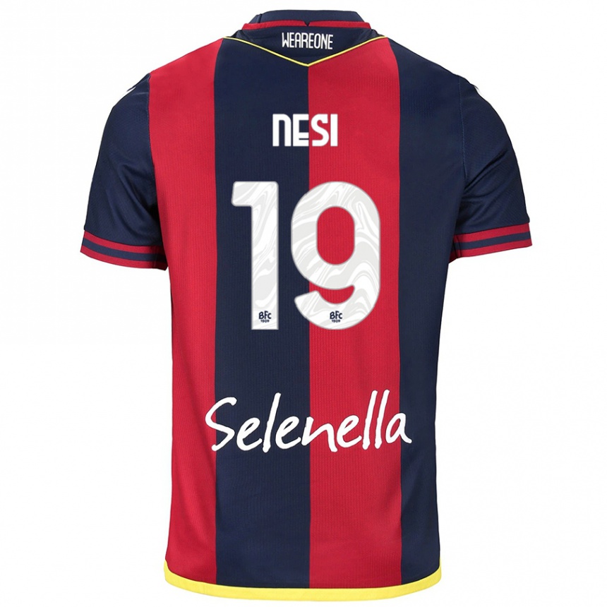 Mujer Fútbol Camiseta Luca Nesi #19 Rojo Azul Real 1ª Equipación 2024/25 México