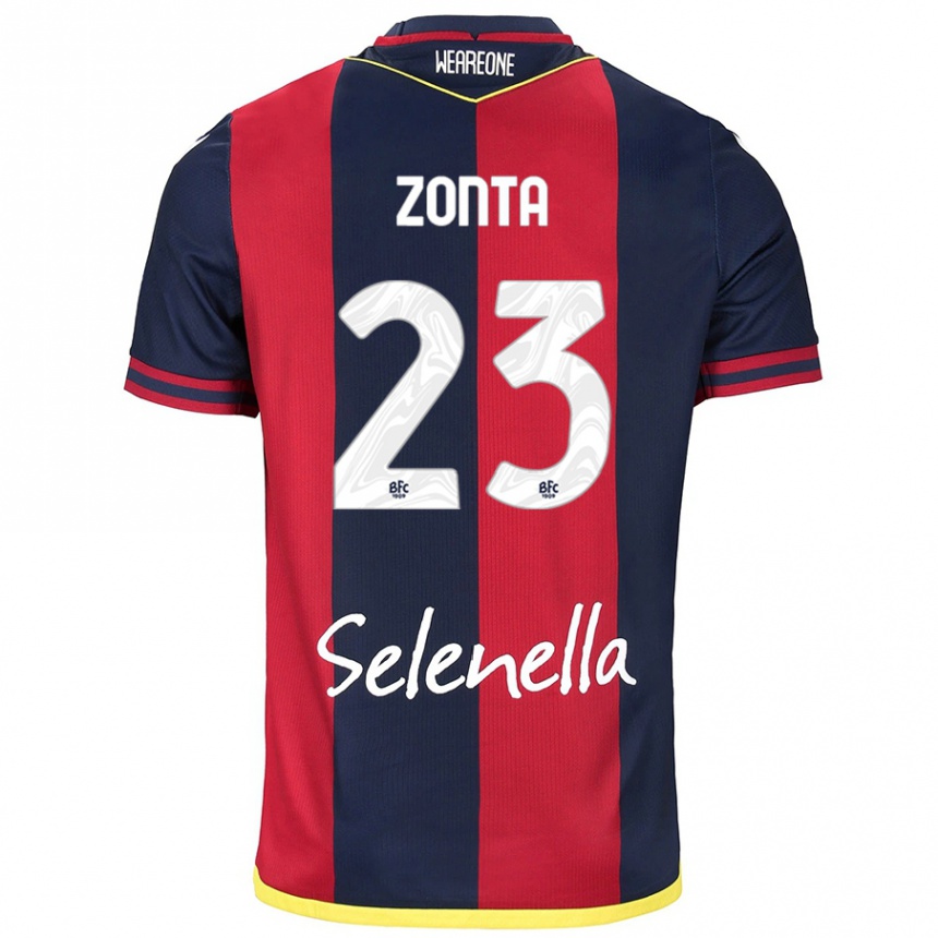 Mujer Fútbol Camiseta Alessandro Zonta #23 Rojo Azul Real 1ª Equipación 2024/25 México