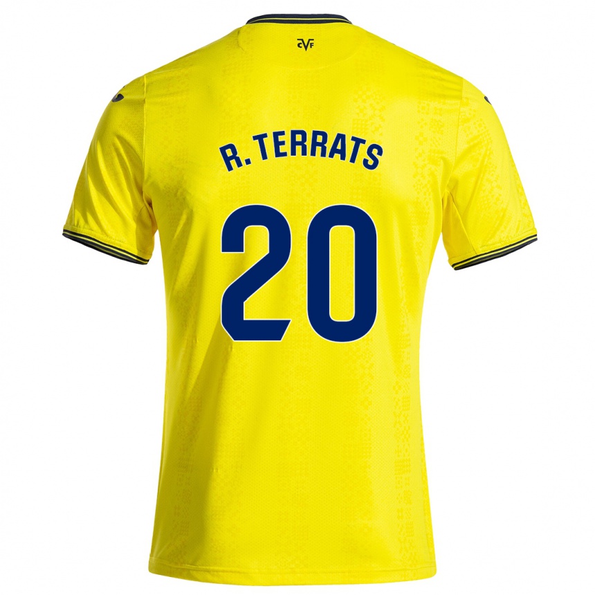 Mujer Fútbol Camiseta Ramón Terrats #20 Amarillo Negro 1ª Equipación 2024/25 México