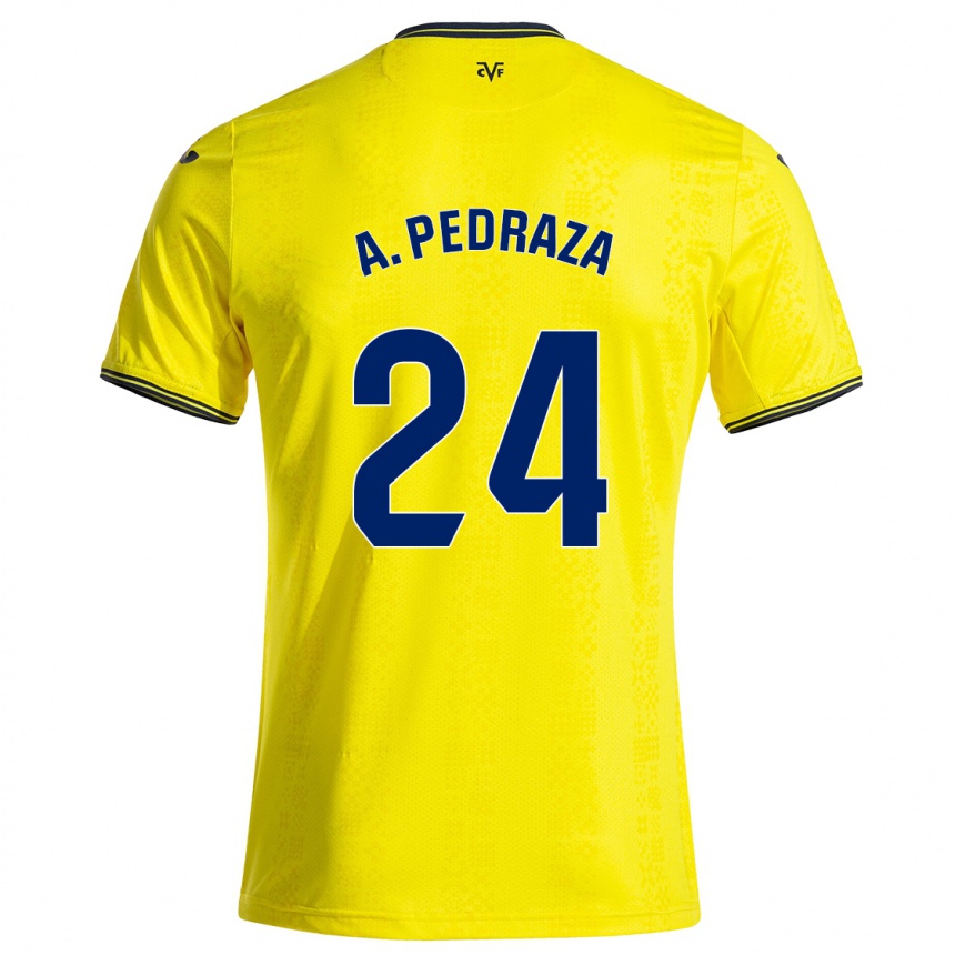 Mujer Fútbol Camiseta Alfonso Pedraza #24 Amarillo Negro 1ª Equipación 2024/25 México