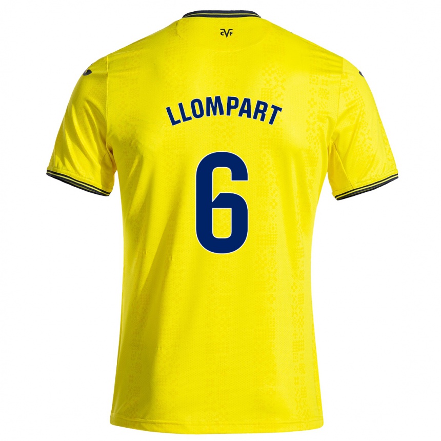 Mujer Fútbol Camiseta María Llompart #6 Amarillo Negro 1ª Equipación 2024/25 México