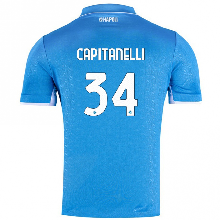 Mujer Fútbol Camiseta Ilaria Capitanelli #34 Azul Cielo 1ª Equipación 2024/25 México