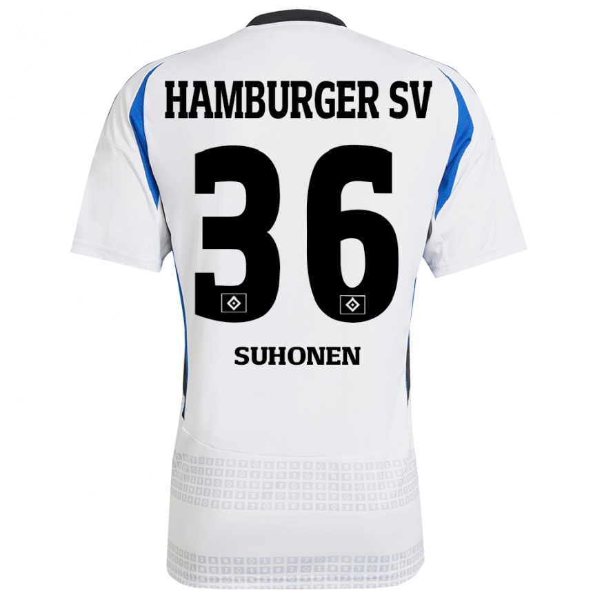 Mujer Fútbol Camiseta Anssi Suhonen #36 Blanco Azul 1ª Equipación 2024/25 México