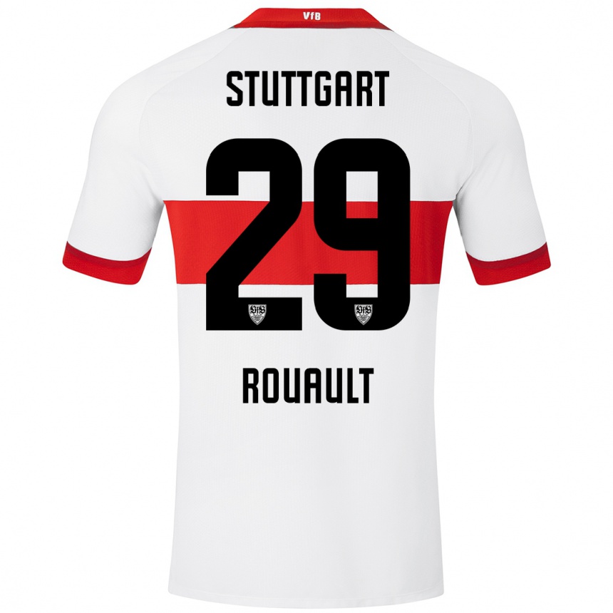 Mujer Fútbol Camiseta Anthony Rouault #29 Blanco Rojo 1ª Equipación 2024/25 México