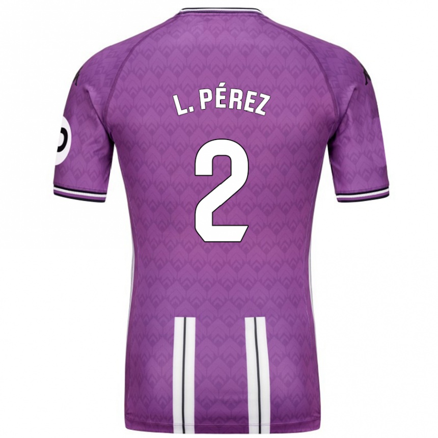 Mujer Fútbol Camiseta Luis Pérez #2 Púrpura Blanco 1ª Equipación 2024/25 México