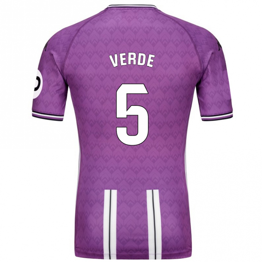 Mujer Fútbol Camiseta Adrián Verde #5 Púrpura Blanco 1ª Equipación 2024/25 México