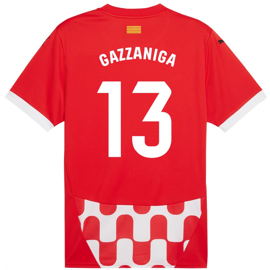 Mujer Fútbol Camiseta Paulo Gazzaniga #13 Rojo Blanco 1ª Equipación 2024/25 México