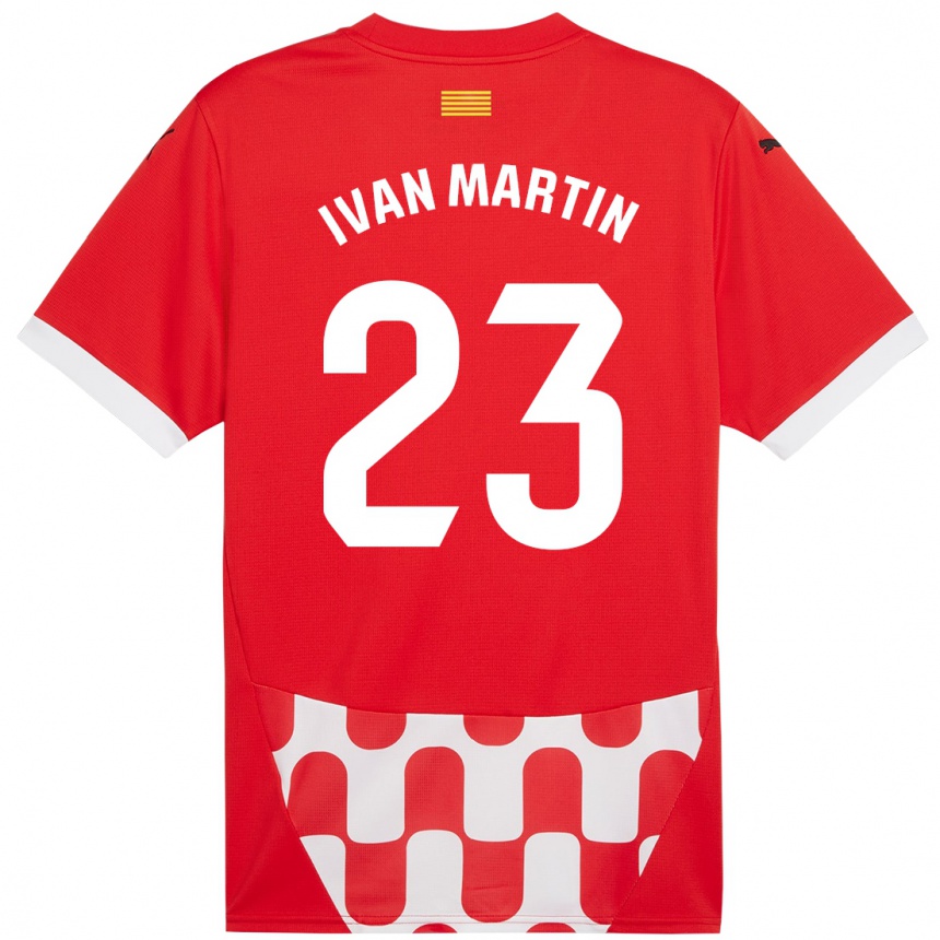 Mujer Fútbol Camiseta Iván Martín #23 Rojo Blanco 1ª Equipación 2024/25 México