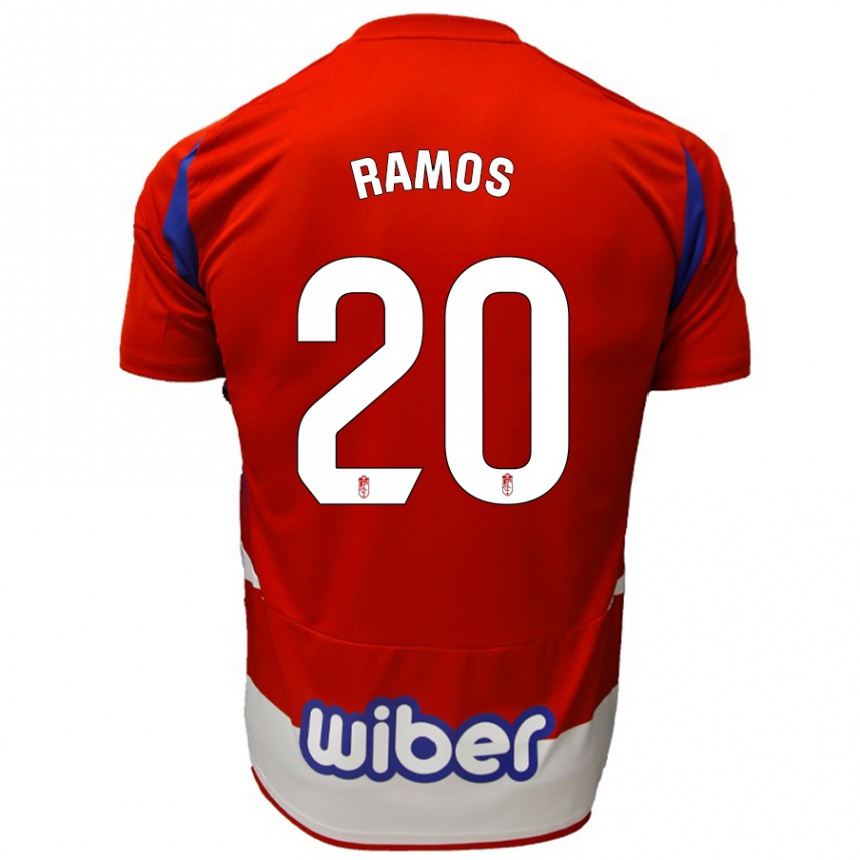 Mujer Fútbol Camiseta Lucía Ramos #20 Rojo Blanco Azul 1ª Equipación 2024/25 México