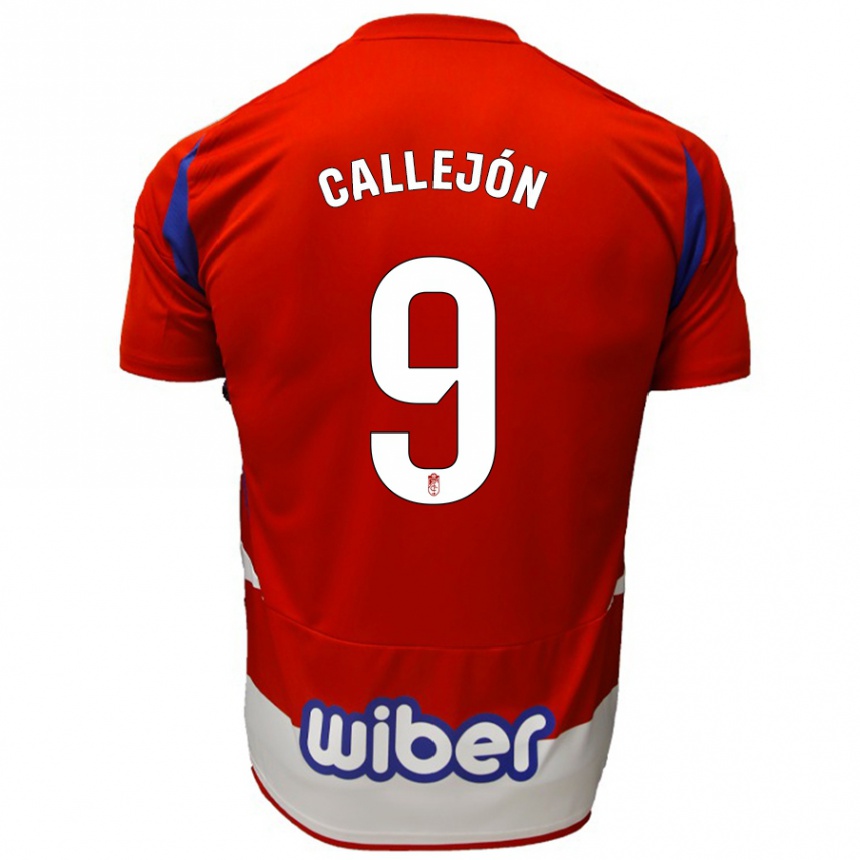 Mujer Fútbol Camiseta José Callejón #9 Rojo Blanco Azul 1ª Equipación 2024/25 México