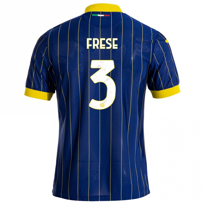 Mujer Fútbol Camiseta Martin Frese #3 Azul Amarillo 1ª Equipación 2024/25 México