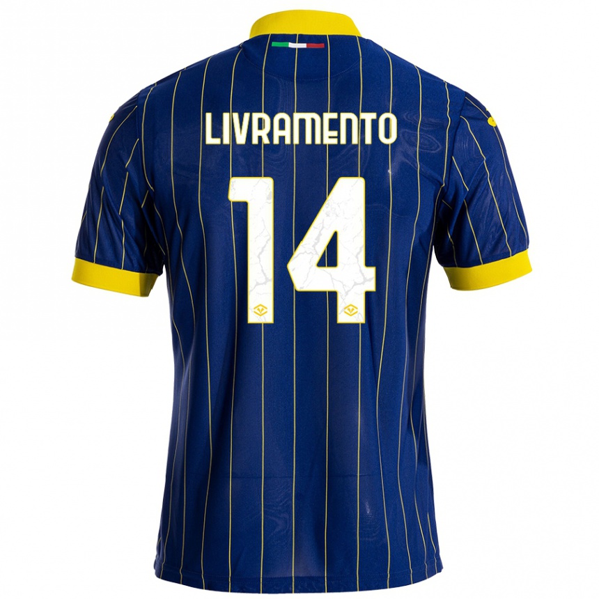 Mujer Fútbol Camiseta Dailon Rocha Livramento #14 Azul Amarillo 1ª Equipación 2024/25 México