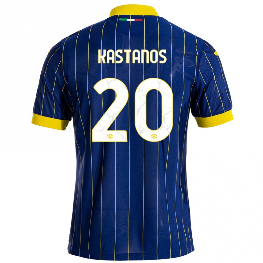 Mujer Fútbol Camiseta Grigoris Kastanos #20 Azul Amarillo 1ª Equipación 2024/25 México