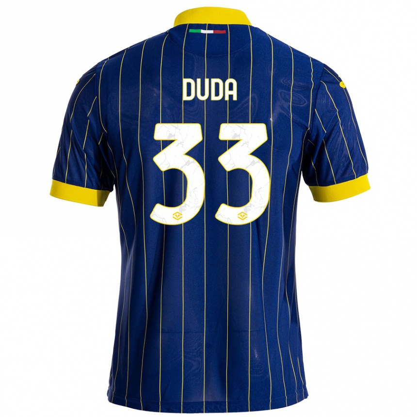 Mujer Fútbol Camiseta Ondrej Duda #33 Azul Amarillo 1ª Equipación 2024/25 México