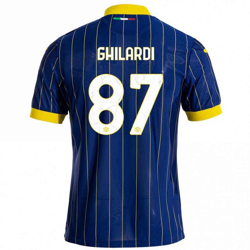 Mujer Fútbol Camiseta Daniele Ghilardi #87 Azul Amarillo 1ª Equipación 2024/25 México