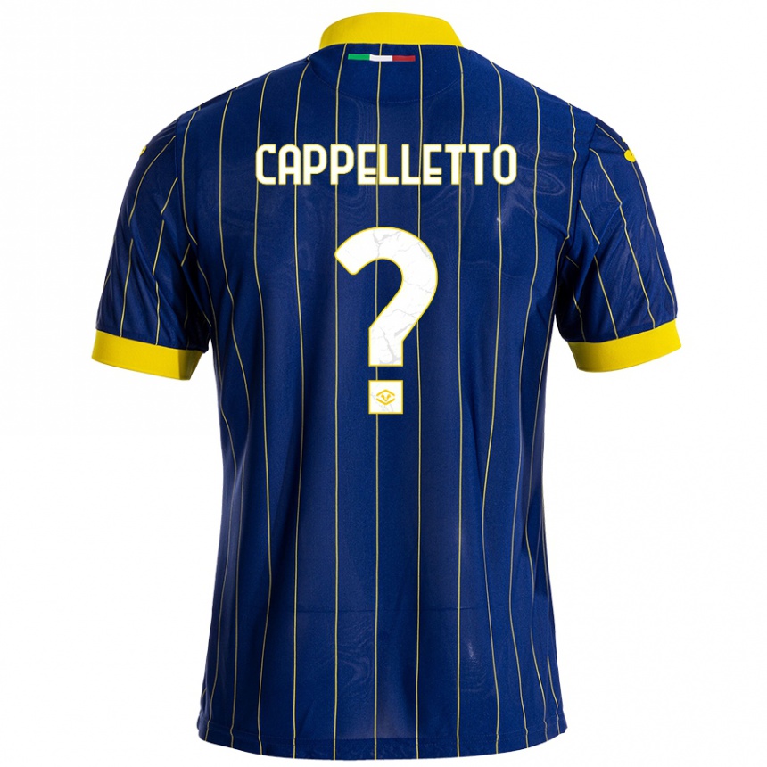 Mujer Fútbol Camiseta Bryan Cappelletto #0 Azul Amarillo 1ª Equipación 2024/25 México