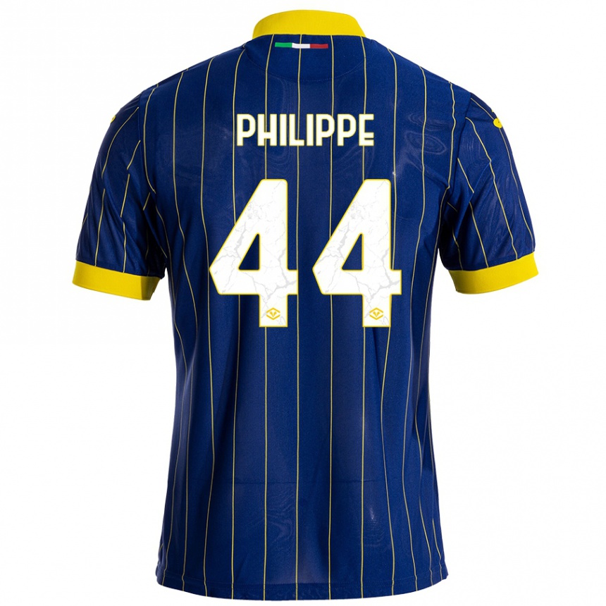 Mujer Fútbol Camiseta Mathis Philippe #44 Azul Amarillo 1ª Equipación 2024/25 México