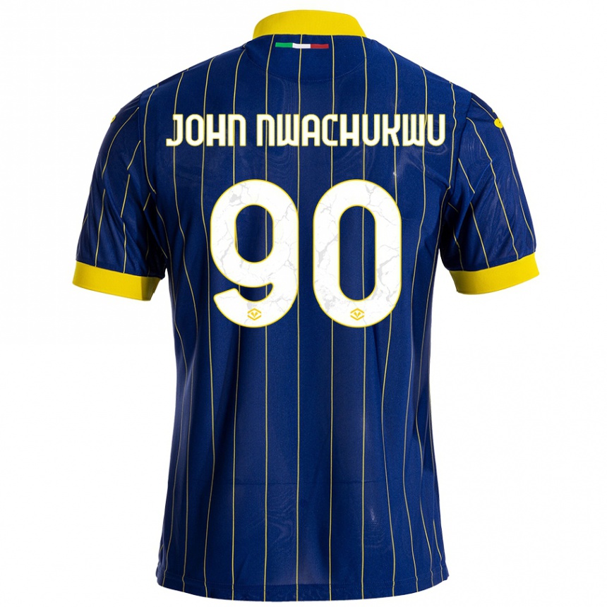 Mujer Fútbol Camiseta Samuel John Nwachukwu #90 Azul Amarillo 1ª Equipación 2024/25 México