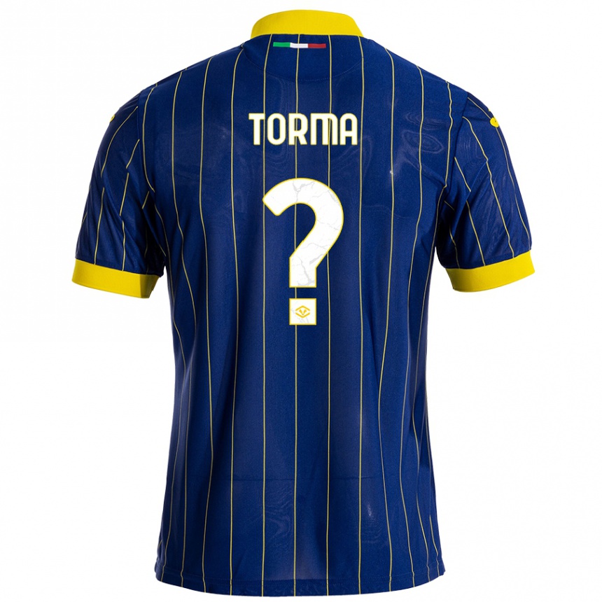 Mujer Fútbol Camiseta Salvatore Torma #0 Azul Amarillo 1ª Equipación 2024/25 México