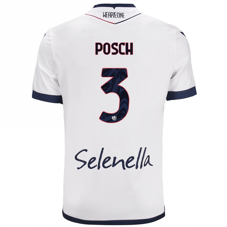 Mujer Fútbol Camiseta Stefan Posch #3 Blanco Azul Real 2ª Equipación 2024/25 México