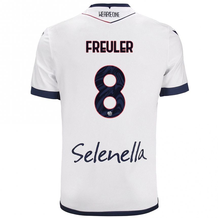 Mujer Fútbol Camiseta Remo Freuler #8 Blanco Azul Real 2ª Equipación 2024/25 México