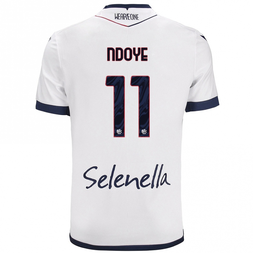 Mujer Fútbol Camiseta Dan Ndoye #11 Blanco Azul Real 2ª Equipación 2024/25 México