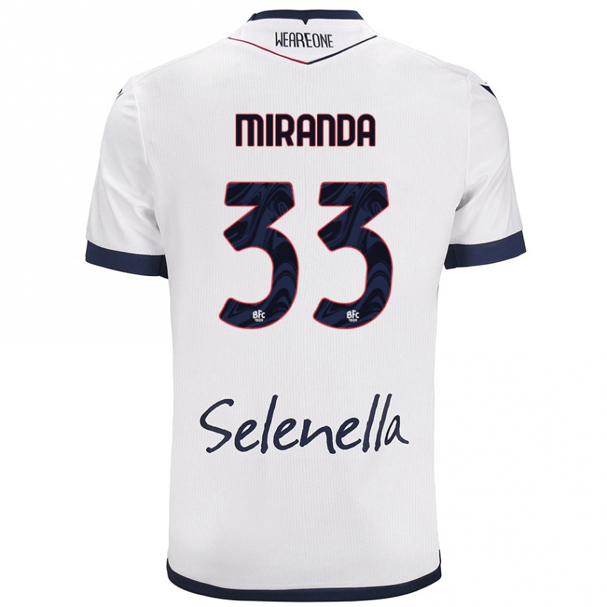 Mujer Fútbol Camiseta Juan Miranda #33 Blanco Azul Real 2ª Equipación 2024/25 México