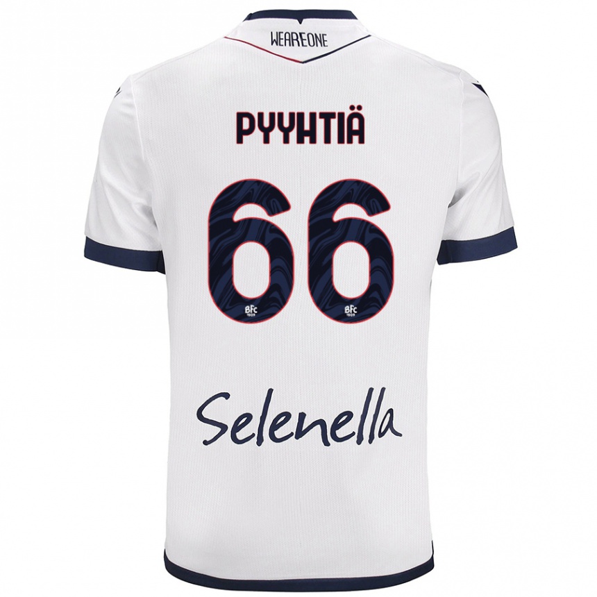 Mujer Fútbol Camiseta Niklas Pyyhtiä #66 Blanco Azul Real 2ª Equipación 2024/25 México