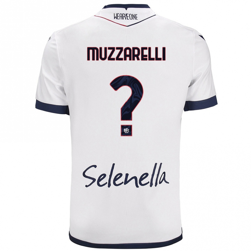 Mujer Fútbol Camiseta Lorenzo Muzzarelli #0 Blanco Azul Real 2ª Equipación 2024/25 México