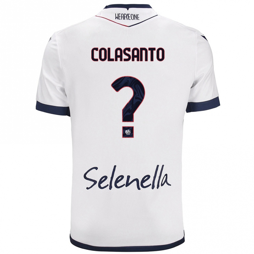 Mujer Fútbol Camiseta Pietro Colasanto #0 Blanco Azul Real 2ª Equipación 2024/25 México