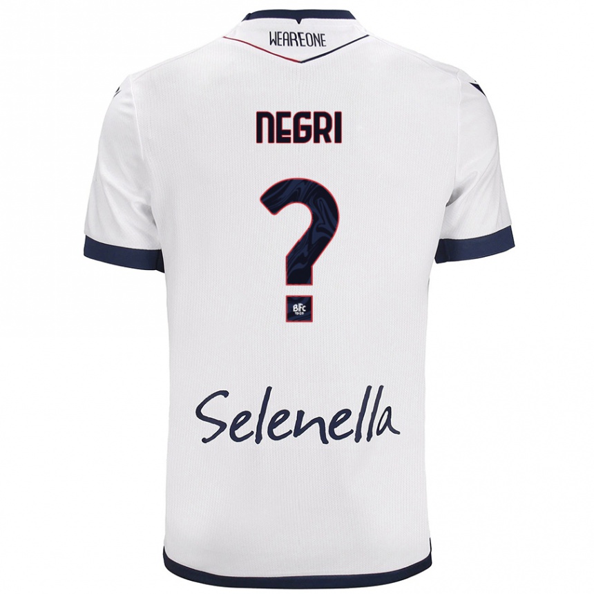 Mujer Fútbol Camiseta Simone Negri #0 Blanco Azul Real 2ª Equipación 2024/25 México