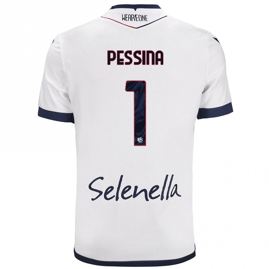 Mujer Fútbol Camiseta Massimo Pessina #1 Blanco Azul Real 2ª Equipación 2024/25 México