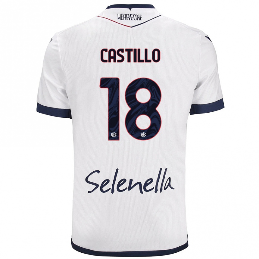 Mujer Fútbol Camiseta Tomas Castillo #18 Blanco Azul Real 2ª Equipación 2024/25 México