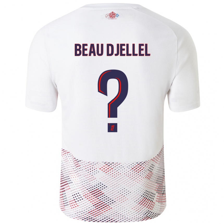 Mujer Fútbol Camiseta Yanis Beau Djellel #0 Blanco Azul Real 2ª Equipación 2024/25 México