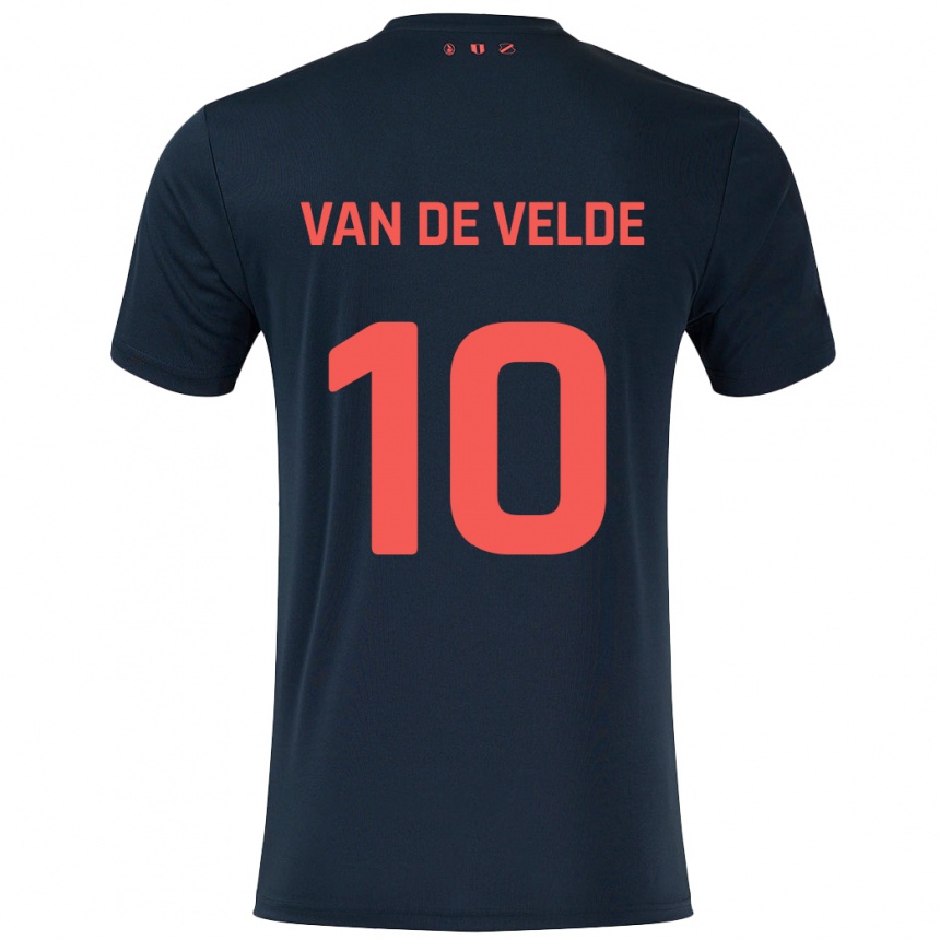 Mujer Fútbol Camiseta Senne Van De Velde #10 Negro Rojo 2ª Equipación 2024/25 México