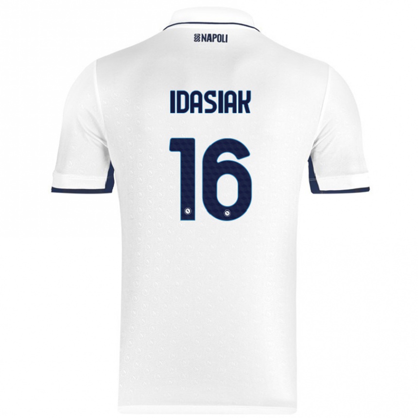 Mujer Fútbol Camiseta Hubert Idasiak #16 Blanco Azul Real 2ª Equipación 2024/25 México