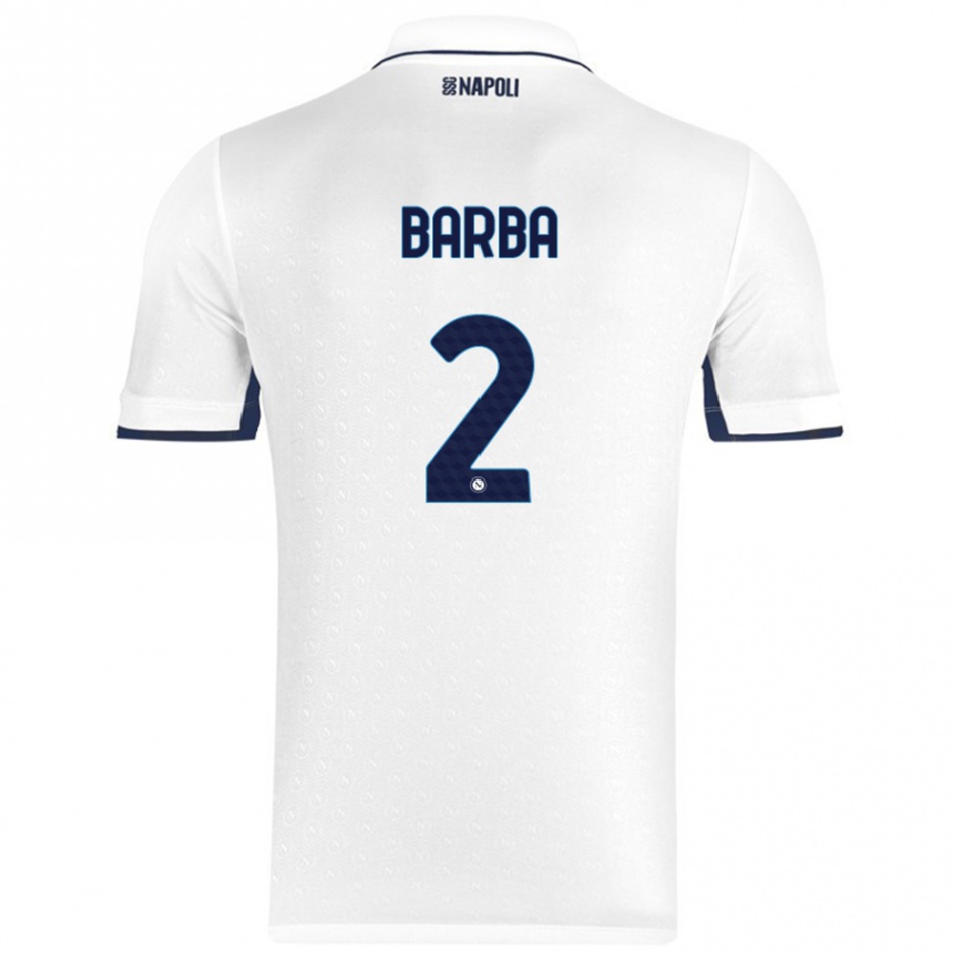 Mujer Fútbol Camiseta Benedetto Barba #2 Blanco Azul Real 2ª Equipación 2024/25 México