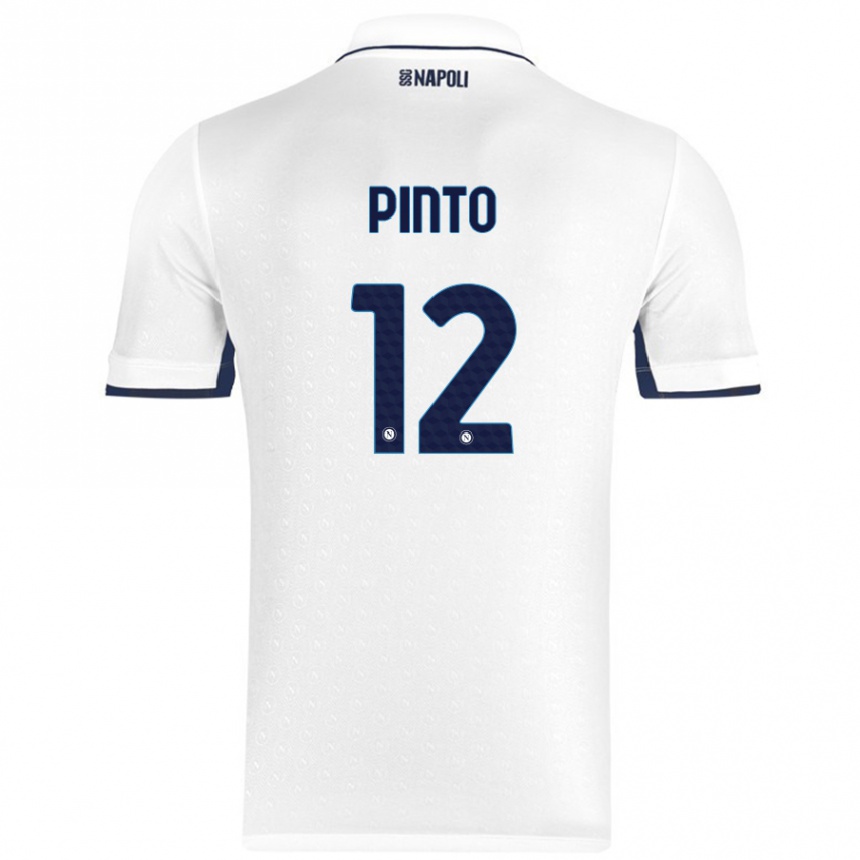 Mujer Fútbol Camiseta Ciro Pinto #12 Blanco Azul Real 2ª Equipación 2024/25 México