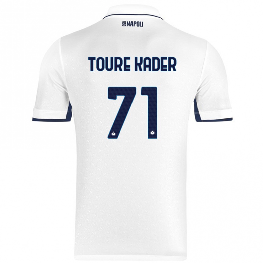 Mujer Fútbol Camiseta Aziz Toure Kader #71 Blanco Azul Real 2ª Equipación 2024/25 México