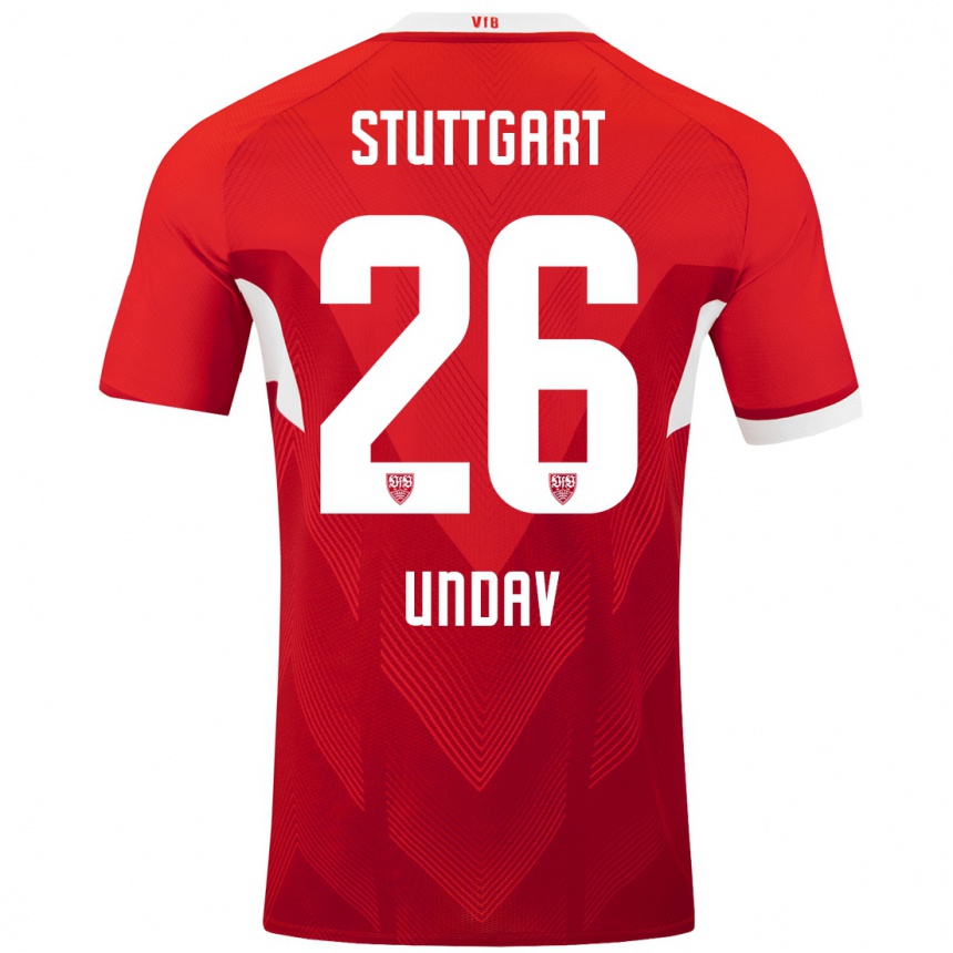 Mujer Fútbol Camiseta Deniz Undav #26 Rojo Blanco 2ª Equipación 2024/25 México