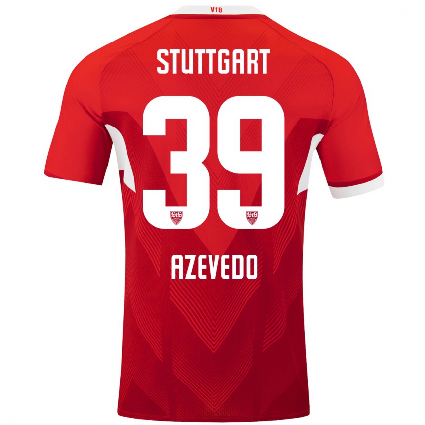 Mujer Fútbol Camiseta Alexandre Azevedo #39 Rojo Blanco 2ª Equipación 2024/25 México