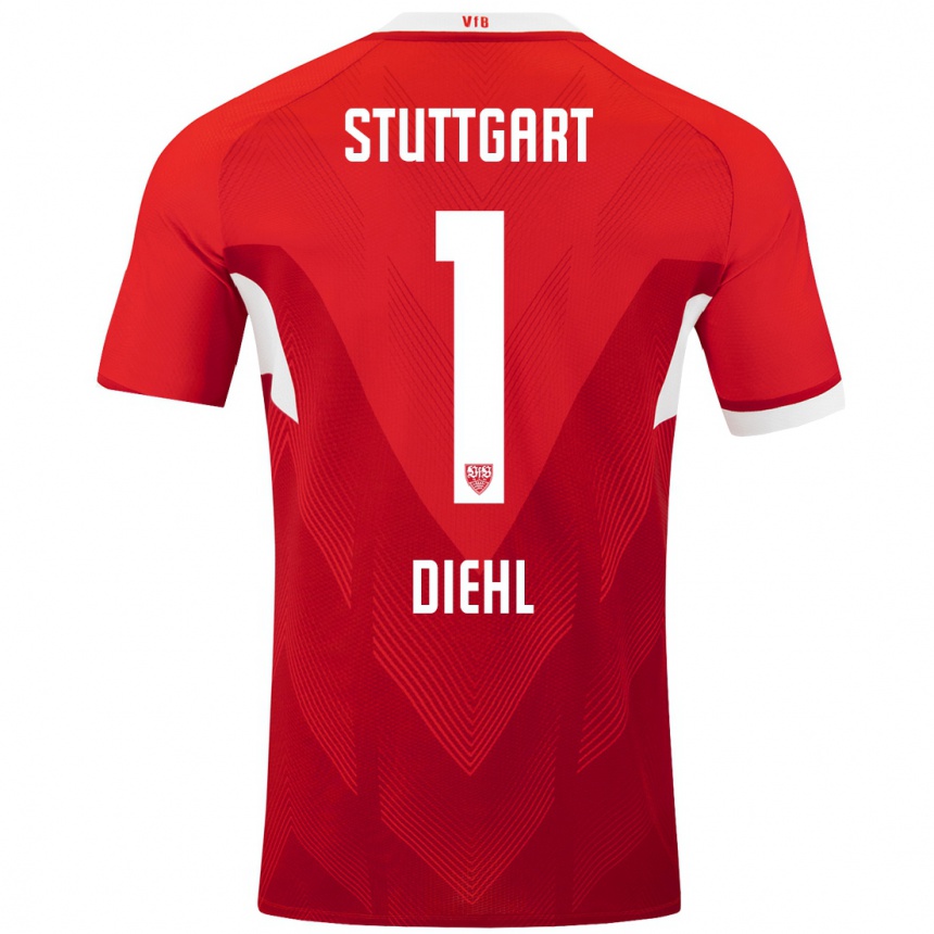 Mujer Fútbol Camiseta Vanessa Diehl #1 Rojo Blanco 2ª Equipación 2024/25 México