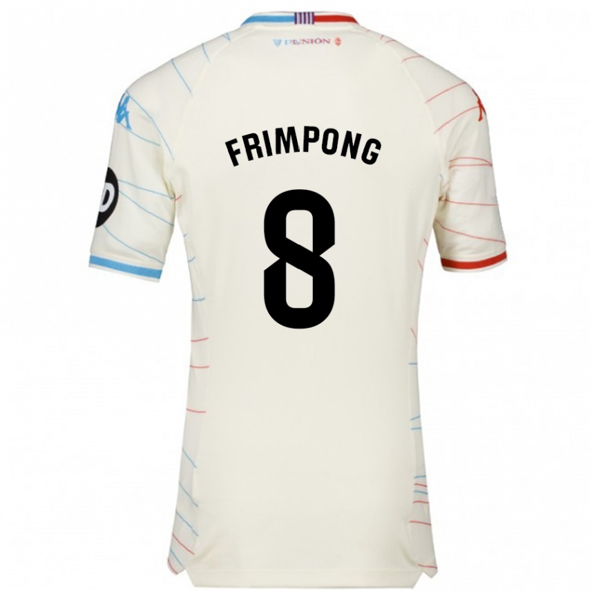 Mujer Fútbol Camiseta Eugene Frimpong #8 Blanco Rojo Azul 2ª Equipación 2024/25 México